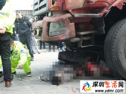 温州业园区中兴路发生惨烈车祸 大货车撞死两名骑电动车行人