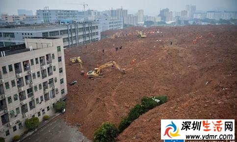 12月20日深圳山体滑坡 深圳光明新区红坳村柳溪工业园山体滑坡