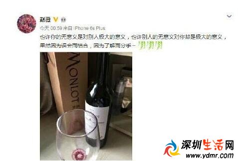 赵薇发微博谈分手 赵薇和黄有龙离婚了吗?