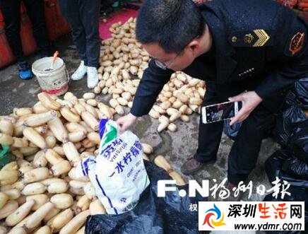 用柠檬酸泡莲藕会变白?执法人员进行全面清查
