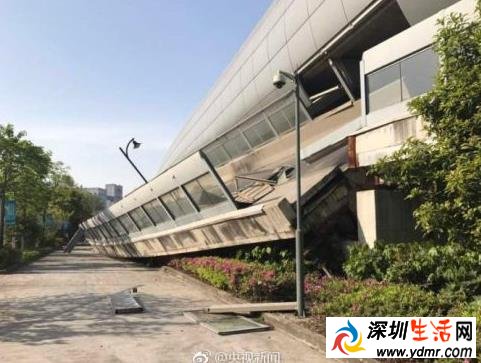 浙江萧山一高架桥引桥发生断裂现场图 事故原因正在调查